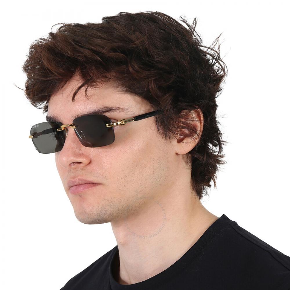 Gucci Grey Rectangular Men S SunglaSSeS gg1221S 001 56