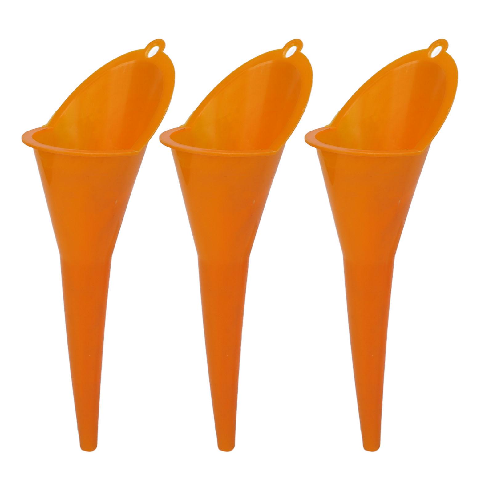 

3Pcs Set 28cm Long Neck Funnel Multipurpose for Gasoline Oil Water Lubricants Fluids Cars Trucks Motorcycles