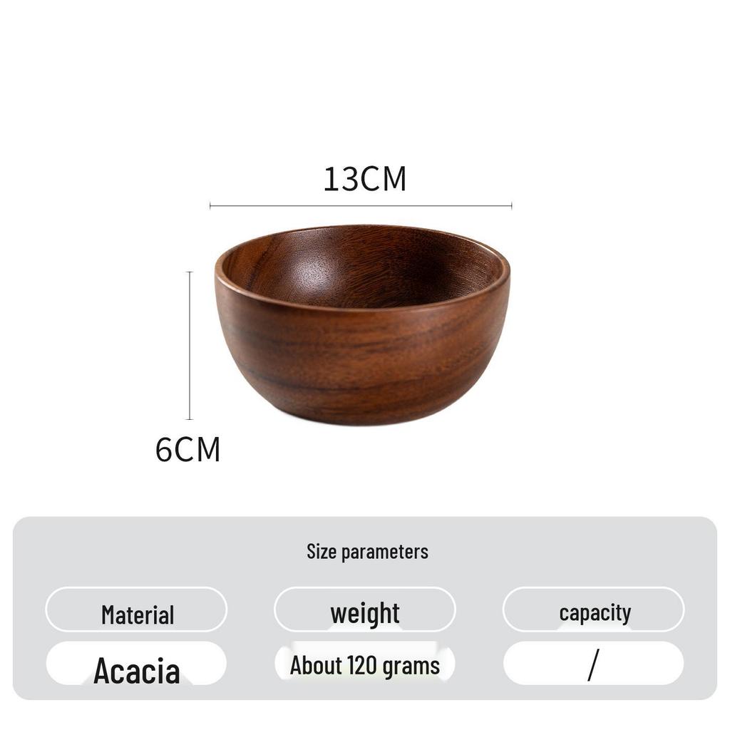 Large Japanese Acacia Wood Bowl - Salad, Rice, or Soup