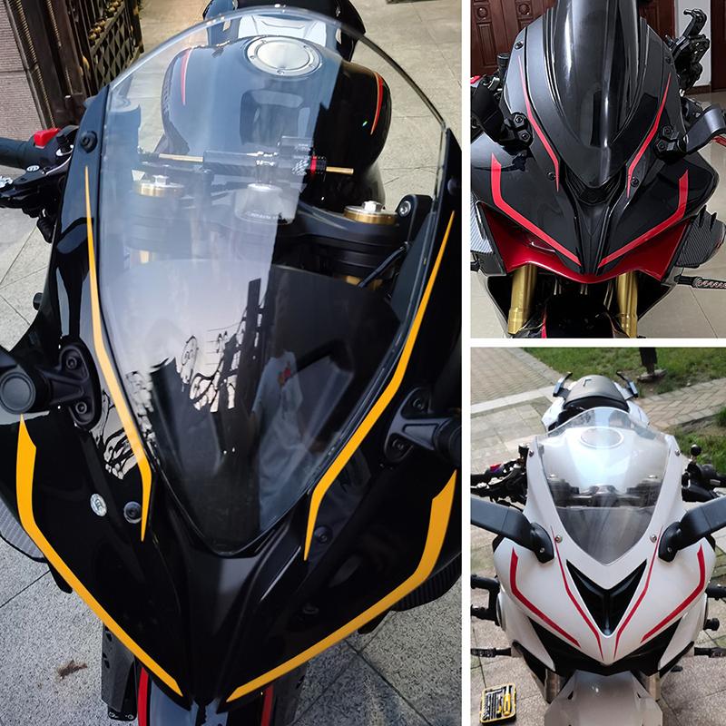For 600 350 250 Front End Stickers Waterproof Sunprotection Reflective Motorcycle Modification Stickers Accessories