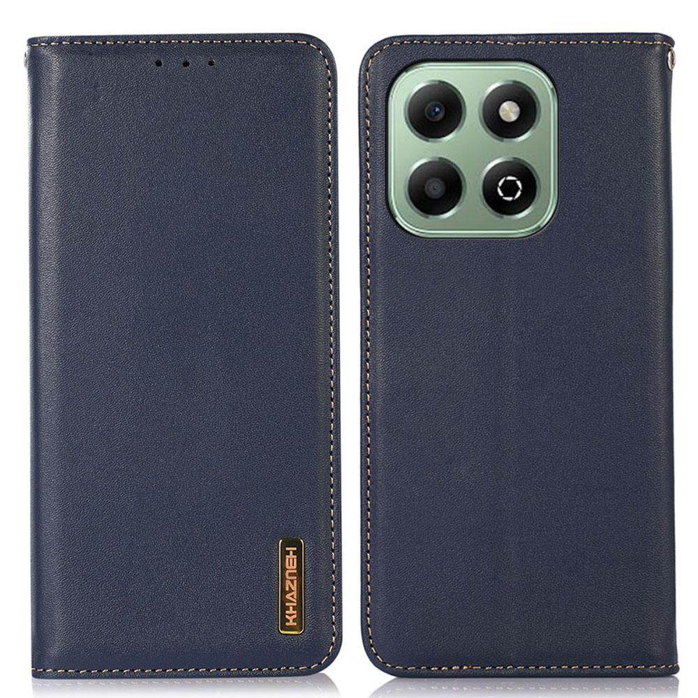 KHAZNEH For Honor X6b 4G Case Genuine Cow Leather Wallet Phone Cover Nappa Texture