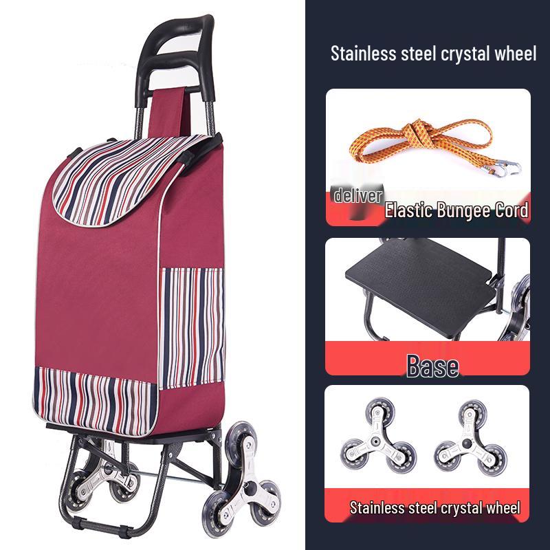 Compact Folding Shopping Cart and Trolley for Groceries and Luggage