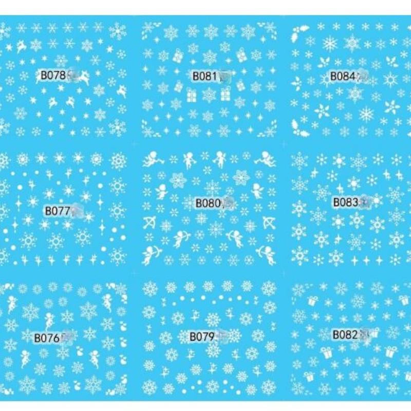 

12 дюймов i Хэллоуин 3D наклейки для ногтей Черные наклейки для ногтей Наклейки для ногтей с черепом Наклейки для кружева Переводные картинки