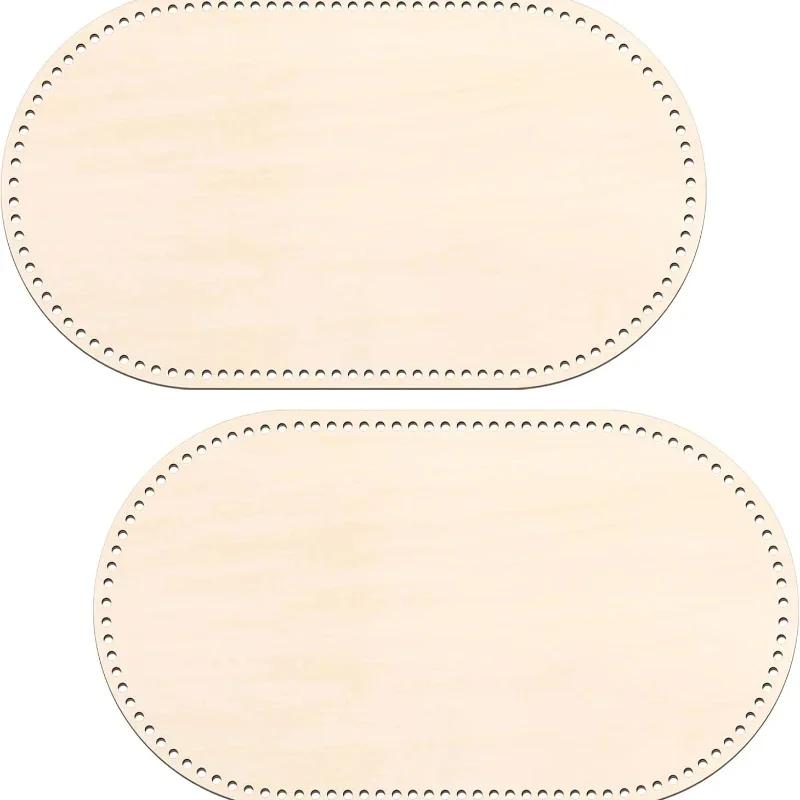2026 Últimos Modelos Cesta Ovalada de Moisés Base de Madera Base Natural Moldeador para Crochet Tejido Manualidades