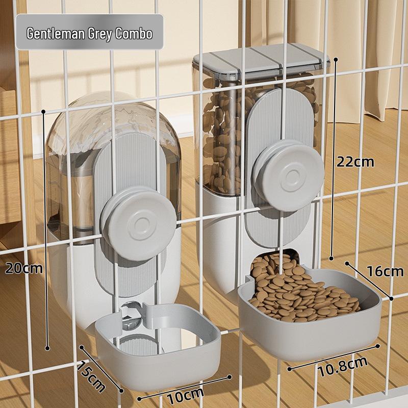Automatische Tierwasserflasche mit Aufhängung & Katzennapf Set