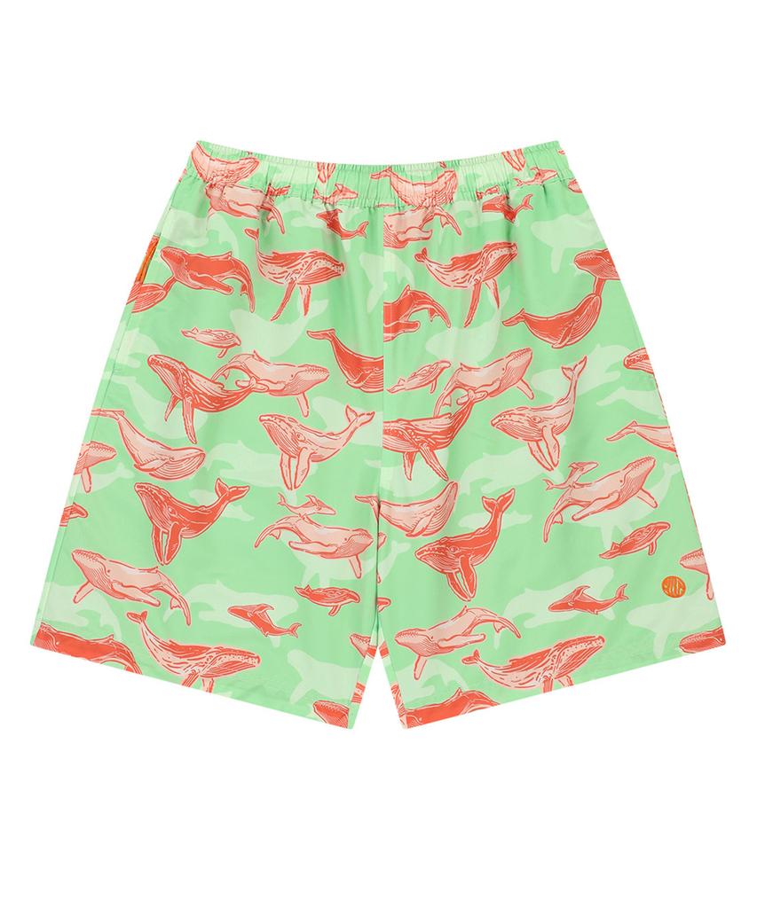 OFFGRID Og Reversible Printed Summer Shorts - Olive Green