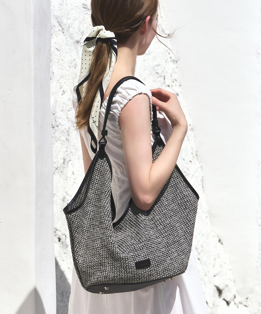 Drawfit Women Summer Rattan Hobo Bag [Beige]