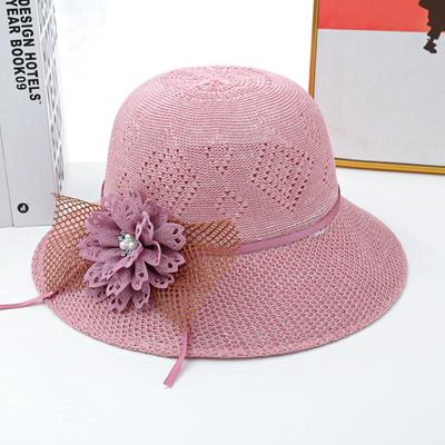 Summer Beach Sunscreen Fisherman Hat Women's Outdoor UV Protection Sunshade Hat Hollow Grass Weaving Beach Straw Hat