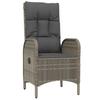 Garden Dining Set with Cushions 7 pcs Grey Poly Rattan