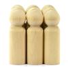 Men Shape Peg Dolls Natural Hardwood Unfinished DIY Wedding Cake Topper Home Decor Kids Toys Crafts 10PCS/Set