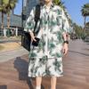 Sanya Men's Quick-Dry Floral Beach Shorts and Hawaiian Shirt Set