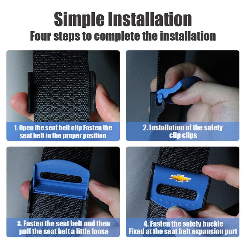 2Pcs Car Logo Seat Belts Adjustable Plastic Clip Accessories For Chevrolet Cruze Spark Captiva Suburban Camaro Malibu Silverado