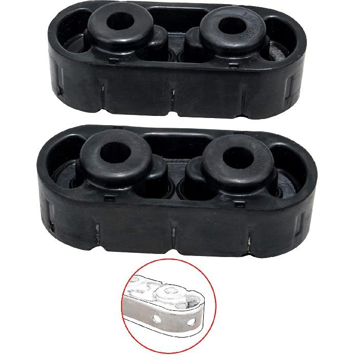 Ulators Exhaust Muffler Hangers 15092802 Compatible With 1999-2018 Silverado Sierra 1500, 2000-2018 Yukon/Tahoe, Built-In Iron Frame Hanger