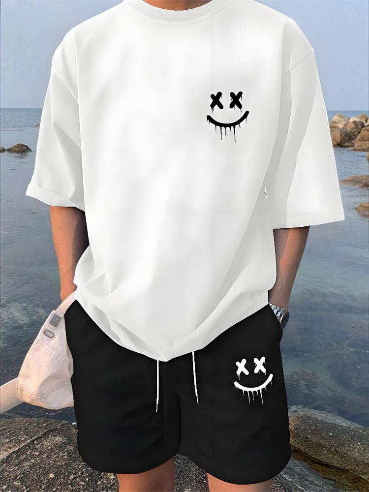 

Men s Beach Shorts 2 Piece Summer Casual Everyday Men s Short Sleeve Shorts Set Hawaiian 3D Print Men s T-shirt Outdoor Sports 6XL