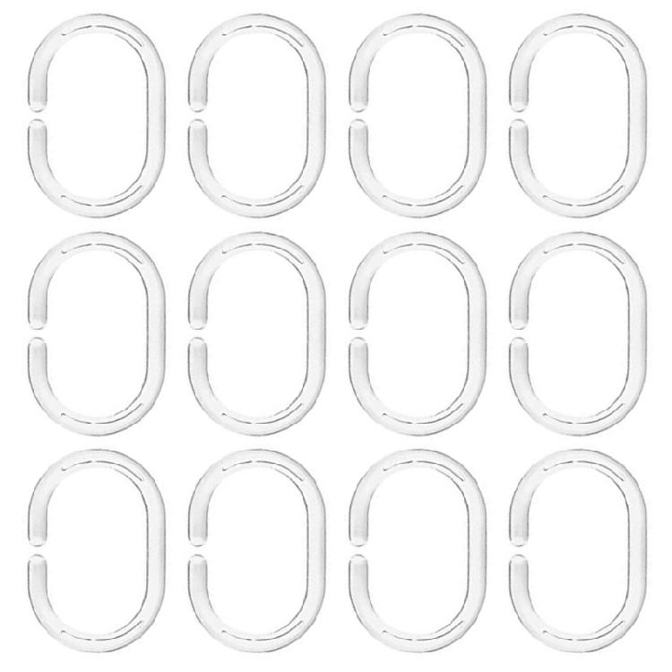 Vielseitigkeits Kunststoff Duschringe Multifunktionaler Vorhanghaken für Vorhänge Jalousien Raumteiler Schnellverschlussmechanismus