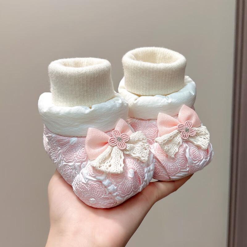 Baby Girl Soft Sole Princess Shoes: Plush, Anti-Drop, for 0-1 Year Old (3-6 Months), Perfect for Autumn and Winter