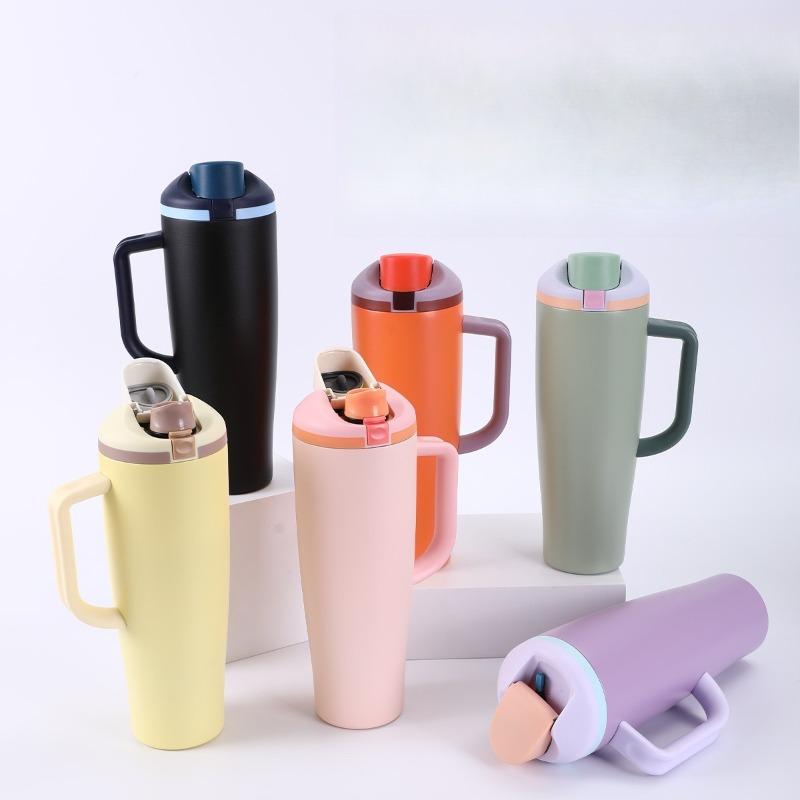 40oz Tumbler with Handle 304 Stainless Steel Vacuum Insulated Cup Portable Outdoor Sports Travel Thermal Mug