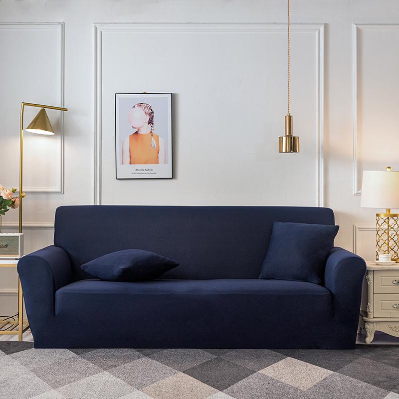 Einfarbige Sofabezüge für Wohnzimmer Elastischer Stretch Stuhlbezug Couchbezug 1/2/3/4 Sitzer Eck-L-Form Sofa Benötigt 2 Stück kaufen
