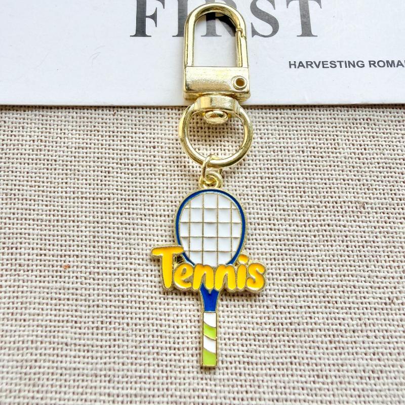 Mini Keychain Tennis Party Favors Tennis Ball Key Ring Tennis Bag Pendant Sports Keychain For Boys Girls School Carnival Reward
