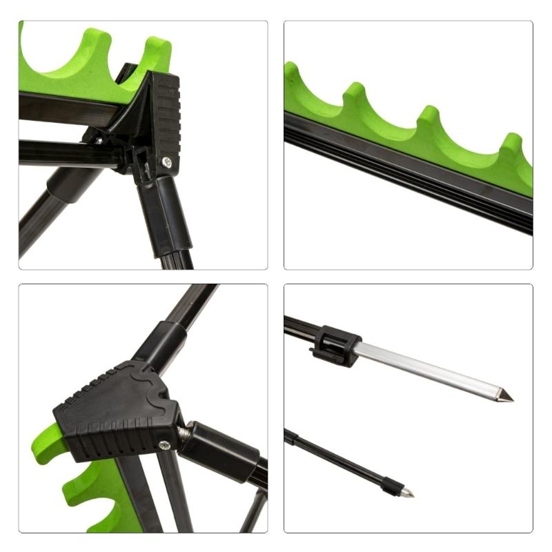 8 Holes Fishing Rod Holder Bracket Telescopic Ground Plug Holder Fishing Rod Rest Head Bracket Easy To Install