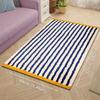 VIKAMA Classic Striped Hallway Doormat Blue Yellow And White Striped Minimalist Modern Decorative Rug Home Decor