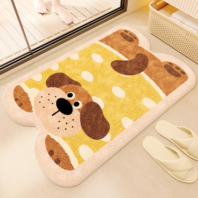 Cartoon Bathroom Floor Mat Absorbent Quick Drying Foot Mat Wear-resistant Toilet Anti Slip Mat