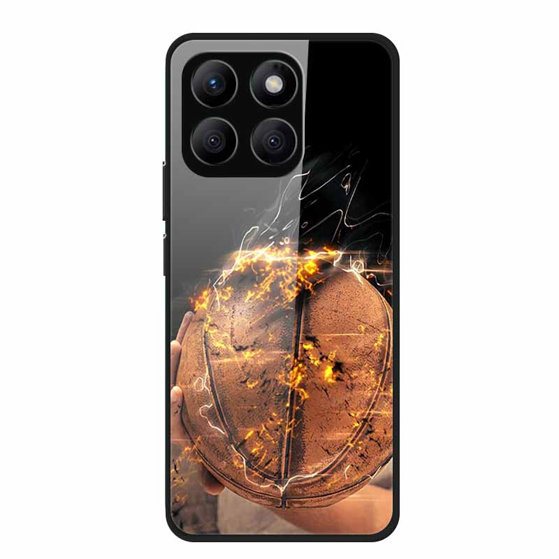 Glass Back Cover For Honor X8c Case X 8 c Soft Bumper Hard Tempered Glass Case For Honor X8c 4G Case HonorX8c X8 c X 8c 6.7" Bag
