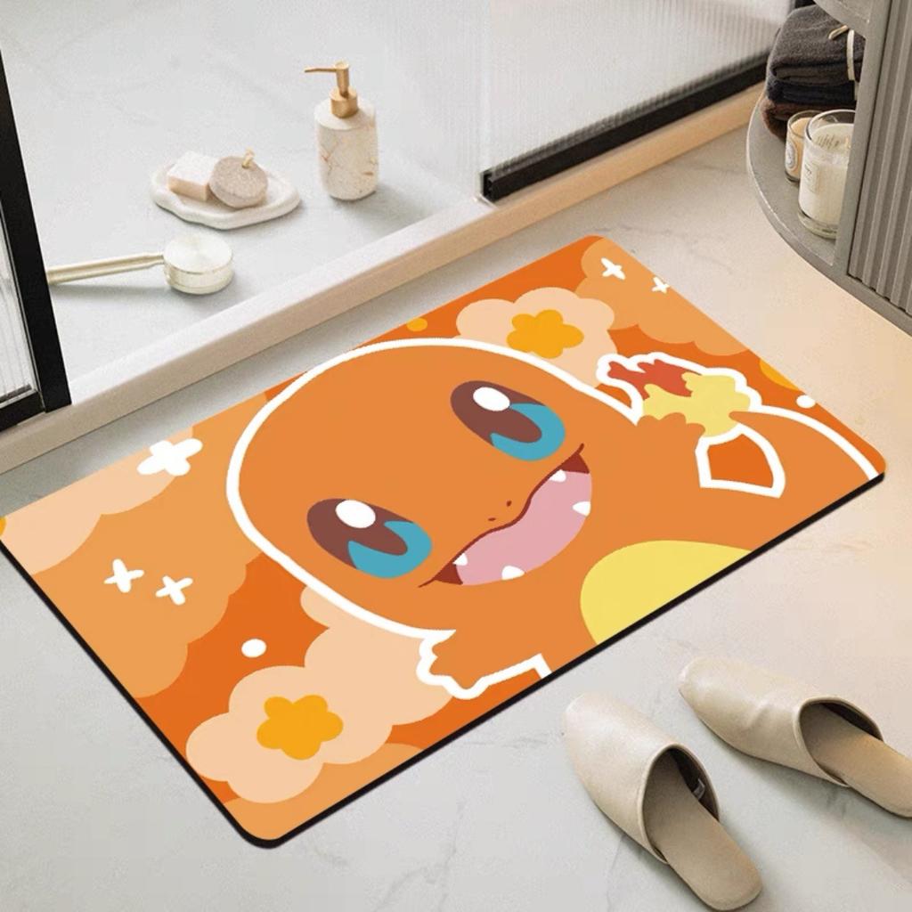 Cute Cartoon Puppy Bathroom Water-absorbing Non-slip Mat, Door Floor Mat, Dirt-resistant Animation Decorative Mat
