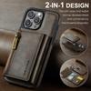 Leather Phone Case for iPhone 16 pro Max 16E 17 Air 15 plus 14 13 12 11 2 in 1 Magnetic RFID Blocking Zipper Card Holder Wallet