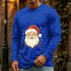 Men's Casual Christmas Long Sleeve Neck Tee
