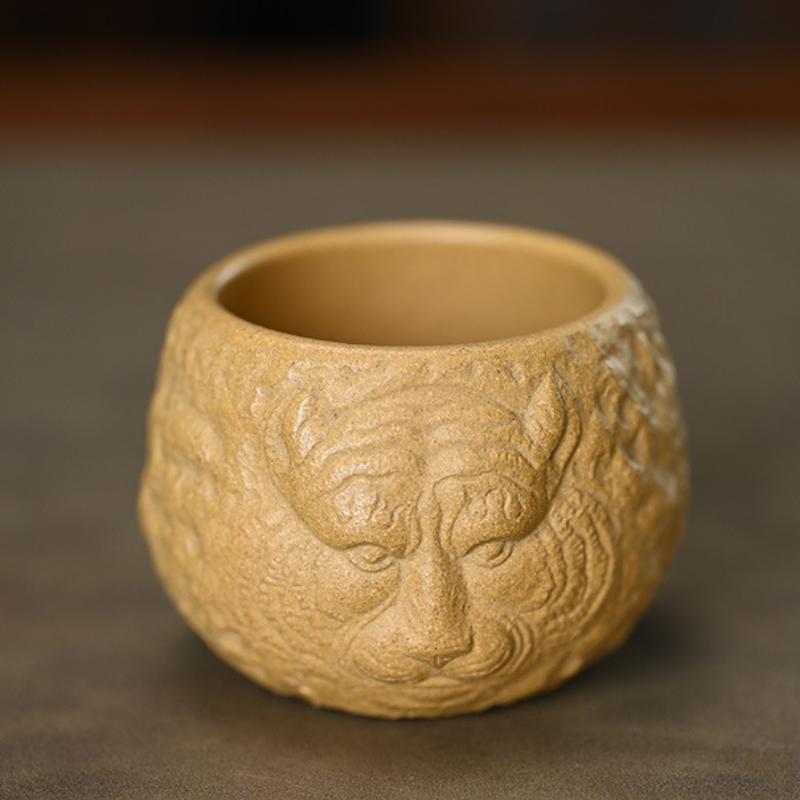 

140ml Yixing Purple Sand Gold Section Clay Tiger Teacup Japanese Tea Bowl Water Jug Tea-tasting Smelling Cup Chazhan Master Cups As Your Choose