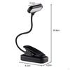 LED Reading Light /Reading Lamp in Bed /Portable/ Flexible Table Lamps Clip on Book for
