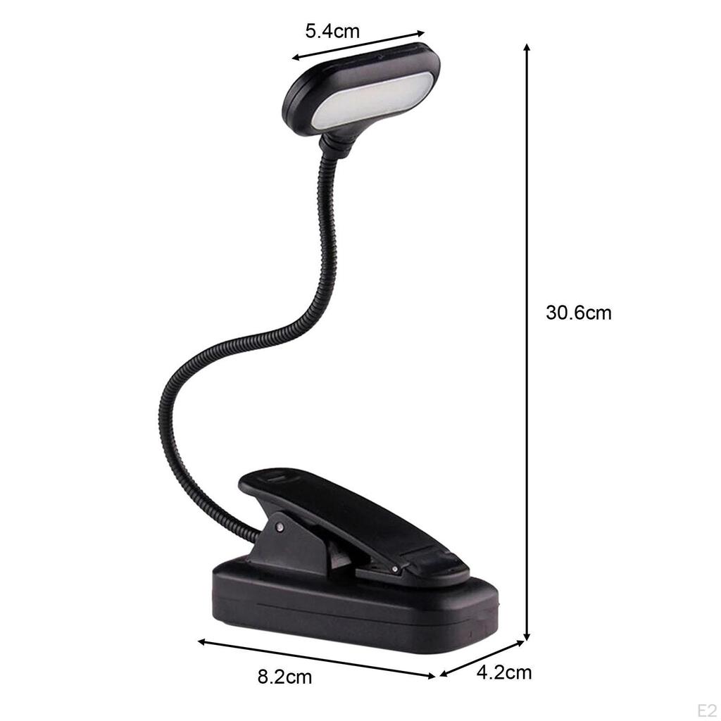LED Reading Light /Reading Lamp in Bed /Portable/ Flexible Table Lamps Clip on Book for