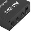 Stereo Mixer Audio Distributor 2 Input 2 Output 3.5mm Jack Plug and Play Aluminum Alloy Audio Mix Amplifier