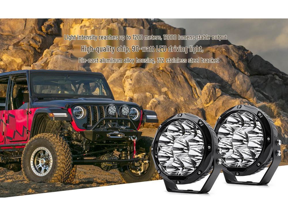 7-Inch High-Brightness Off-road Spotlight: Cross-border Tank Wrangler Edition