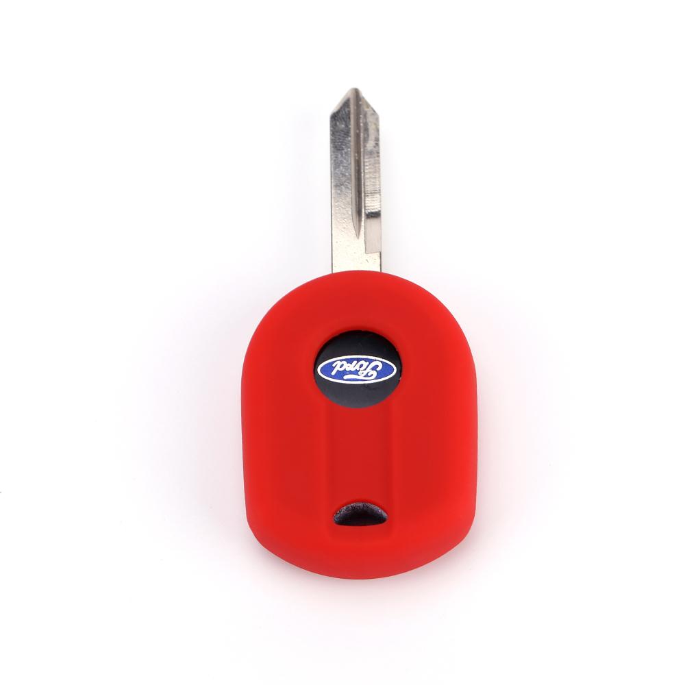 Silicone Key Case for Ford Focus Fiesta Escape Explorer V Eske 2012-2017 Key Cover 4 Button Key Holder Shell Protection Remote