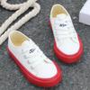 9059 Ventilate Solid soft soled children's canvas shoes, boys' and girls' lace up high top fashionable board shoes