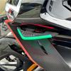 Motorcycle Front Winglets 2X Motorbike Spoiler Wing With LED Dynamic Wing Sticker For Electric Bikes Motorcycle Modification