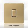 LangYeao Stainless Steel Wall Switch Socket UK Standard,1/2/3/4 Gang 1/2 Way Toggle Light Switch EU Sockets for Homes Hotels
