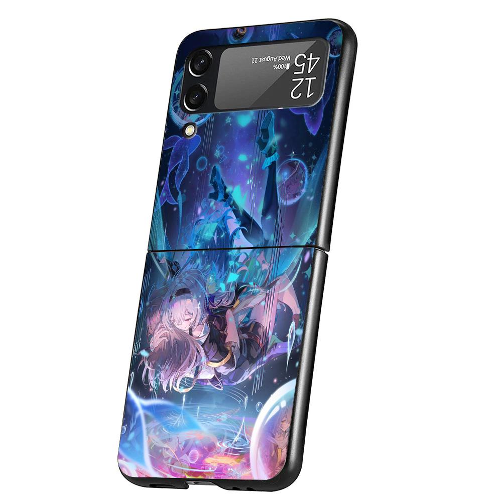 Honkai Star Rail Firefly Cover Phone Case For Samsung Galaxy Z Flip 7 6 5 4 3 5G Flip7 Flip6 Flip5 Flip4 Flip3 Black Fundas Shel