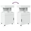 Bar Cart White 50x41x89 Cm Engineered Wood