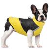 Perro mascota invierno cálido impermeable a prueba de viento abrigo grueso chaqueta con cremallera con raya reflectante