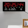 Wall-Mounted LED Clock with Temperature Display and Perpetual Calendar
