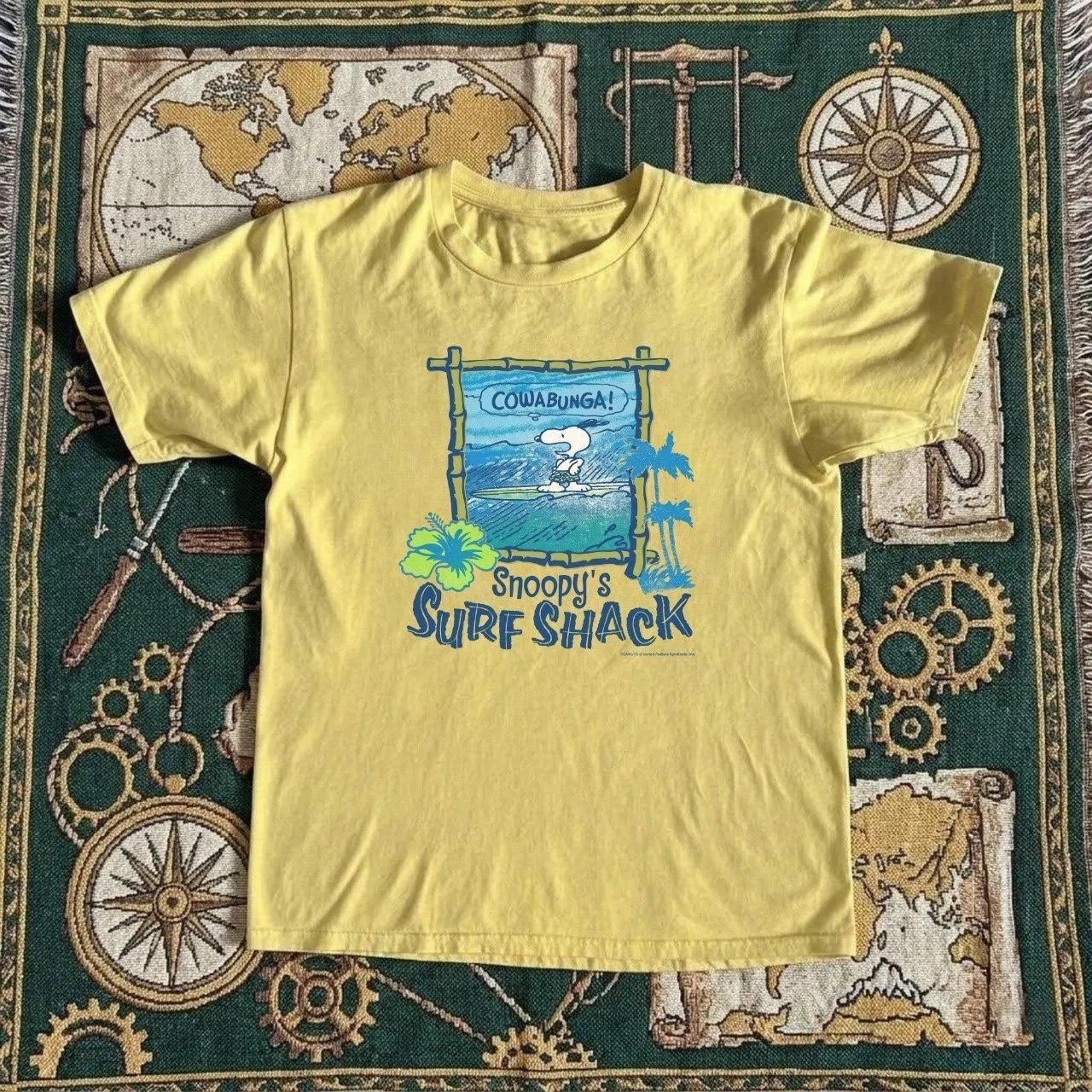 Reprint Yellow vintage 90s Snoopy s Surf Shack T-shirt S
