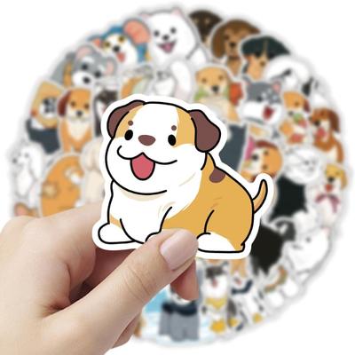 New 50Pcs Pieces Cute Dog Stickers Puppy Decals Waterproof Vinyl Gifts for Laptop, Water Bottle,Phone, Luggage, Teens Adults Kids Boys Girls