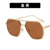 Men's double beam sunglasses new sunglasses driver driving anti-ultraviolet trend sunglasses concave shape