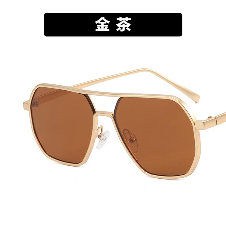 Men's double beam sunglasses new sunglasses driver driving anti-ultraviolet trend sunglasses concave shape