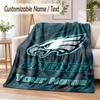 Custom Text Flannel Blanket Philadelphia Eagles Print Warm Cozy Blanket Home Sofa Bedding