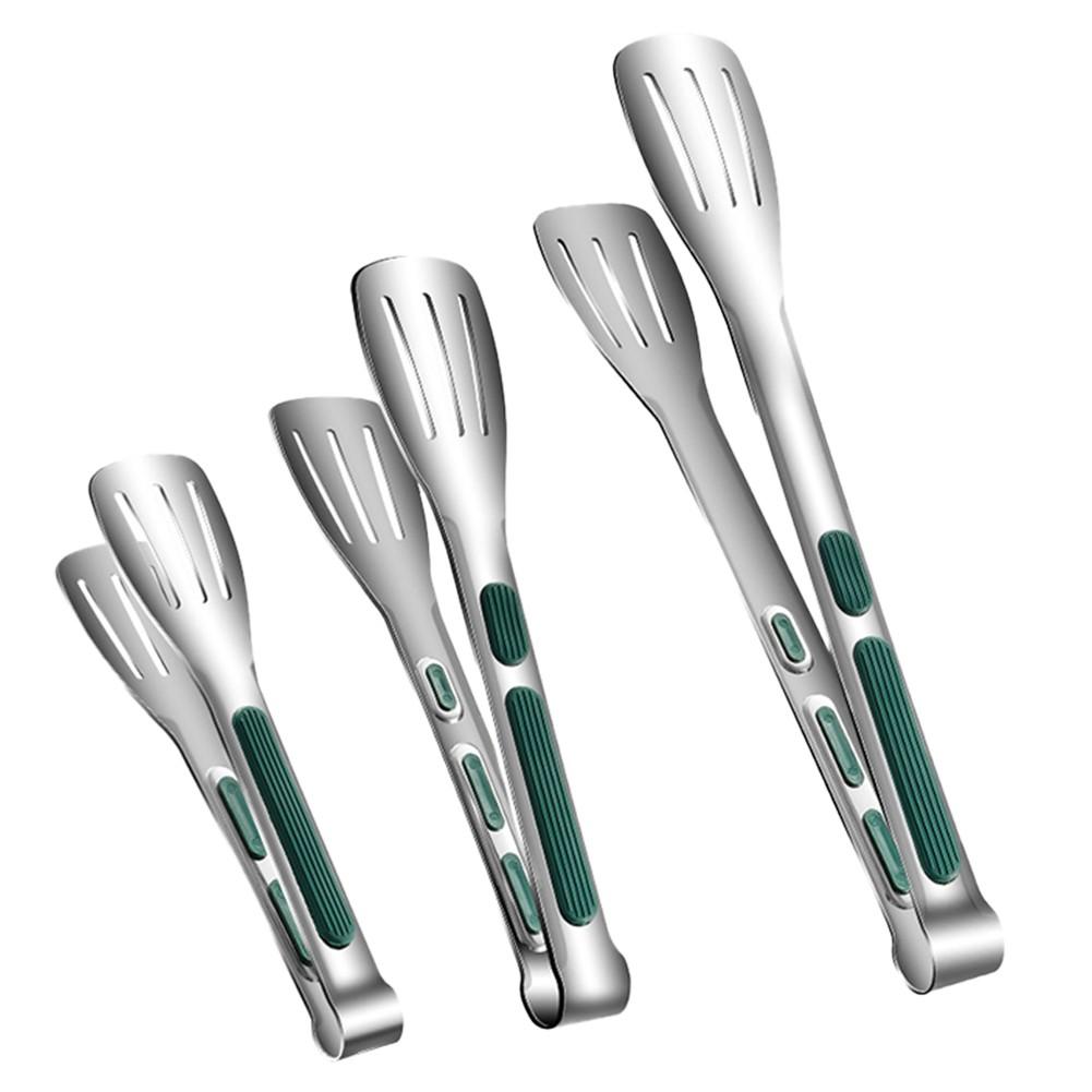

Tong Set of 3 in Stainless Steel Perfect for Grilling Baking and Serving