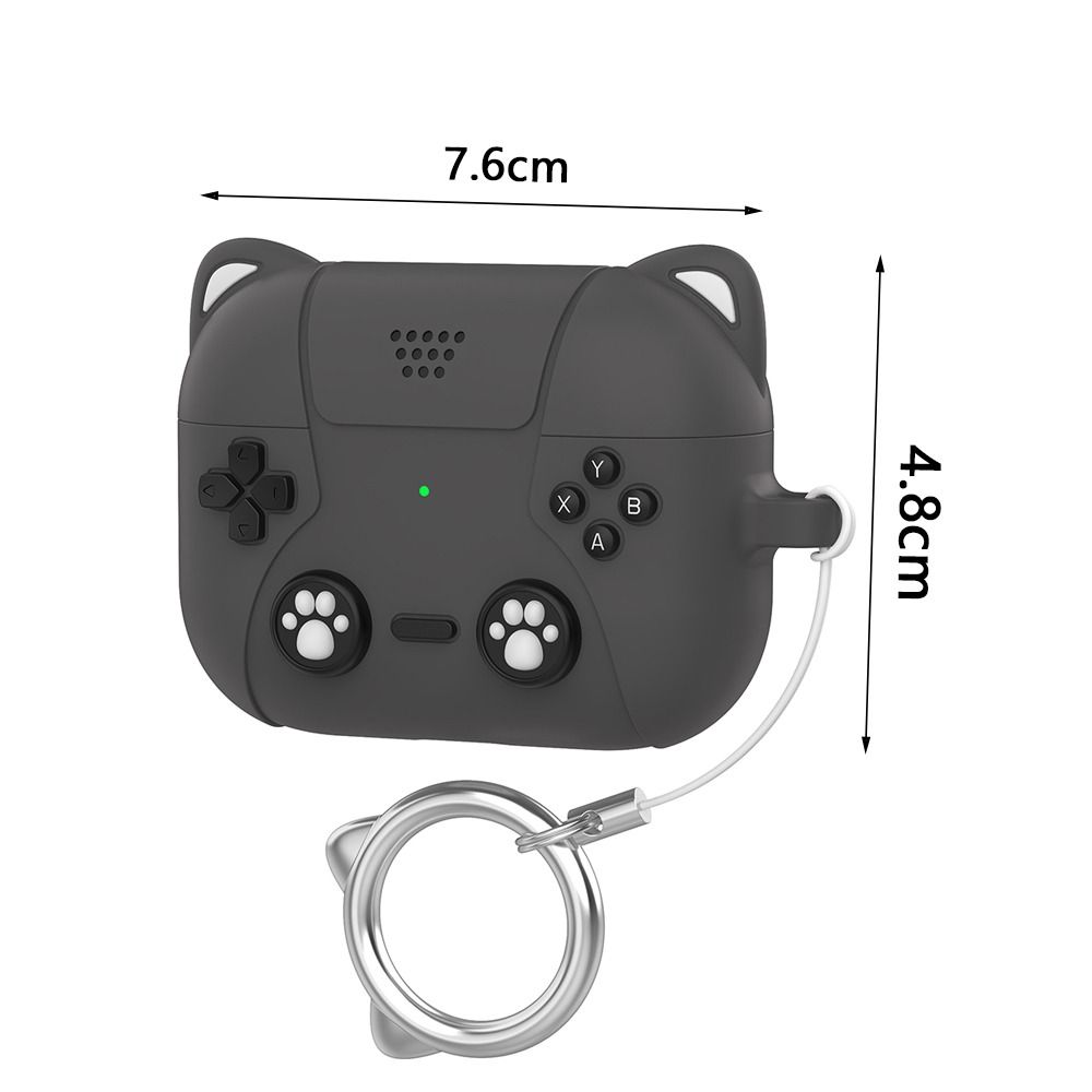 Silicone Earphone Case Cartoon Cat Ear Protective Shell for Airpodspro3 Earphone Accessories